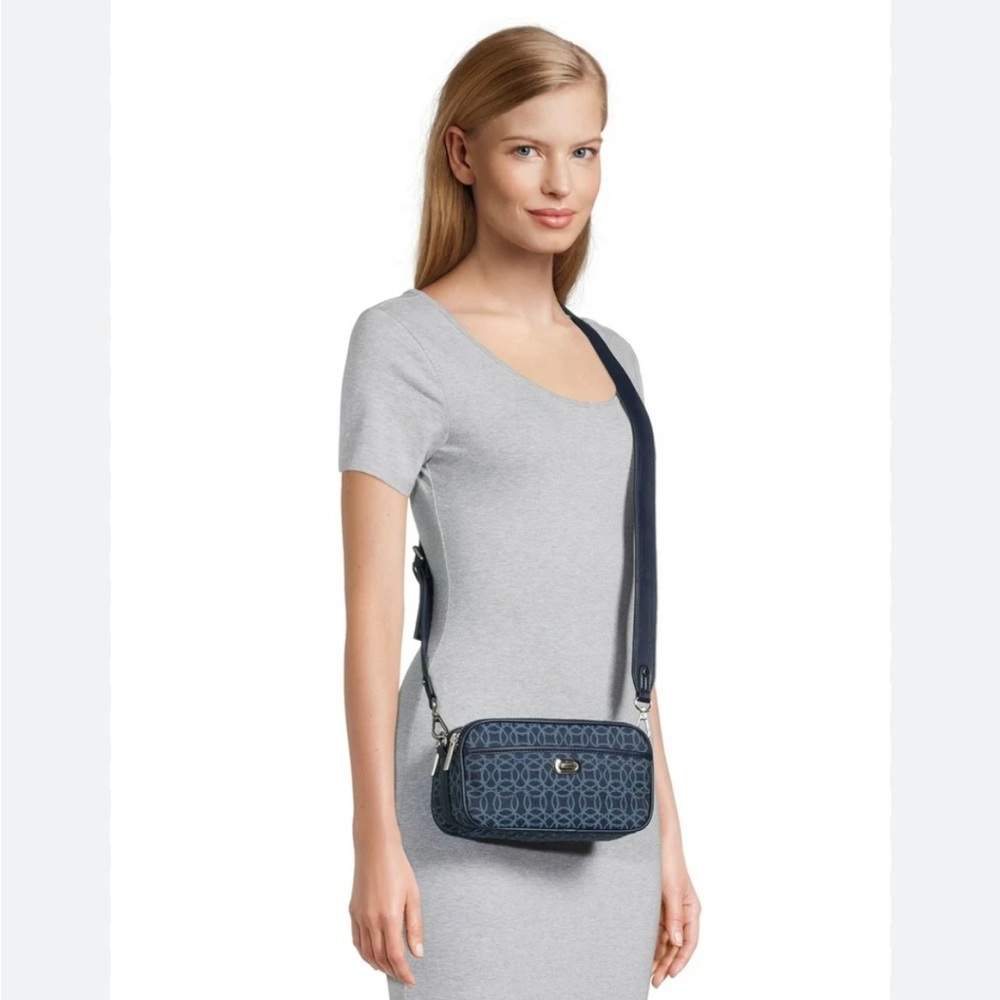 Blue Time and Tru Annamarie Woven Crossbody bag Clutch NWOT